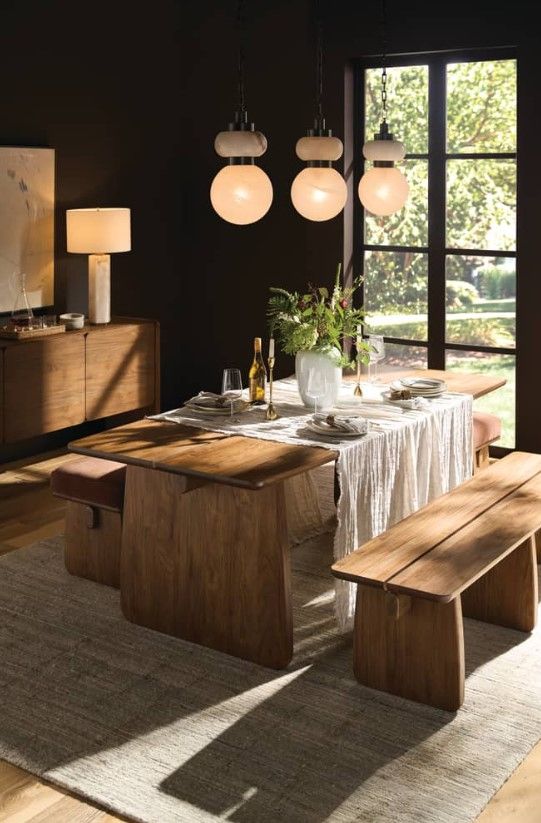 Rowe® Nova Light Brown Rectangle Dining Table-3