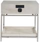 Universal Explore Home™ New Modern Gray/Polished Nickel Lyra Nightstand-3