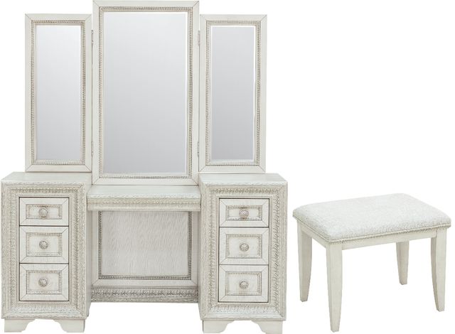 Pulaski™ Camila 3-Piece Creamy White Vanity Set-0