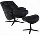 ACME Furniture Labonita Black Leather Manual Swivel Recliner and Ottoman-1