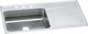 Elkay Lustertone® Classic Lustrous Satin 43" x 22" x 7-5/8" 1-Hole Single Bowl Drop-In Sink with Right Drainboard-0