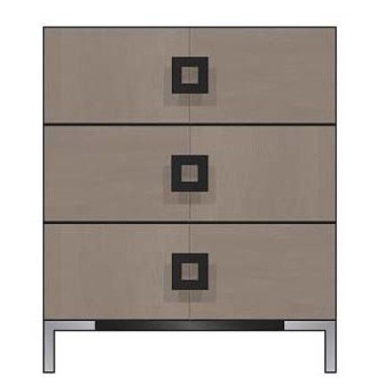 Country View Woodworking Customizable American Modern 3-Drawer Chest-0