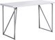 Monarch Specialties Inc. 48"L White and Silver Metal Computer Desk-0