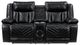 Homelegance® Huron Black Double Power Reclining Loveseat with Center Console-2