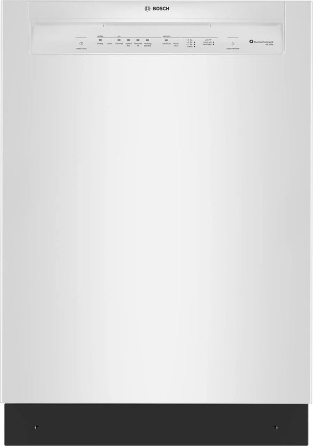 Bosch® 300 Series 24" White Front Control Built-In Dishwasher-0