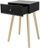 A & B Home Black Console Table with Gold Legs-2