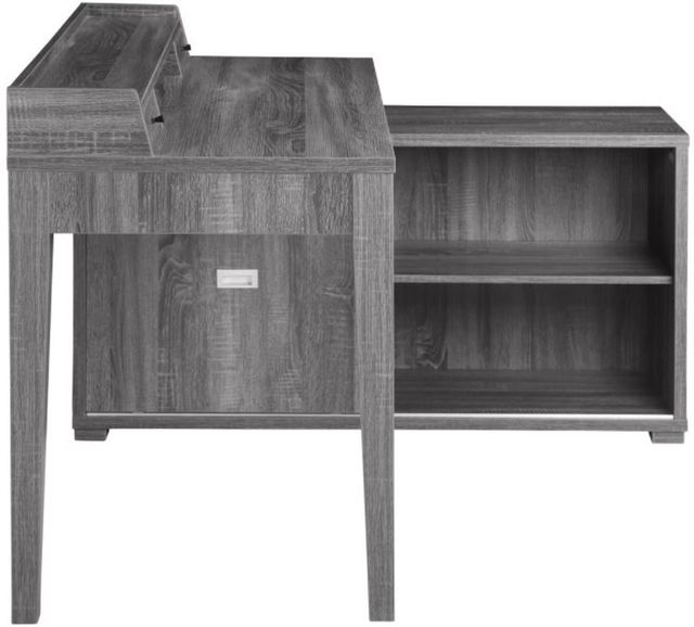 Coaster® Jamara Weathered Grey L-Shape Office Desk-3