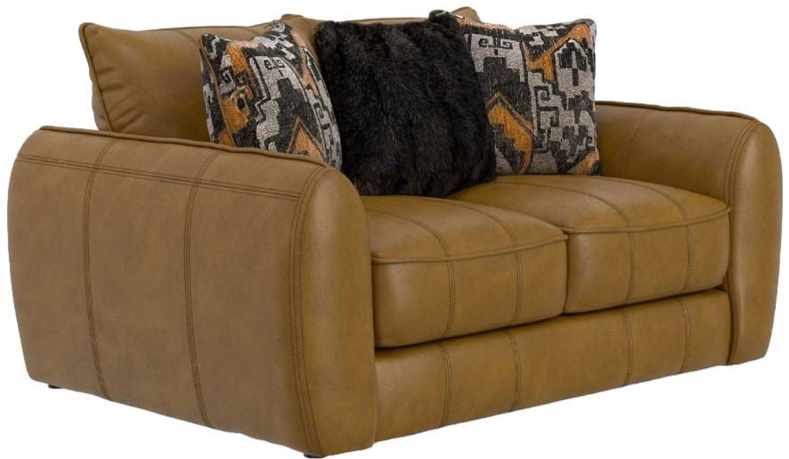 Jackson Furniture Corvara Caramel Leather Loveseat