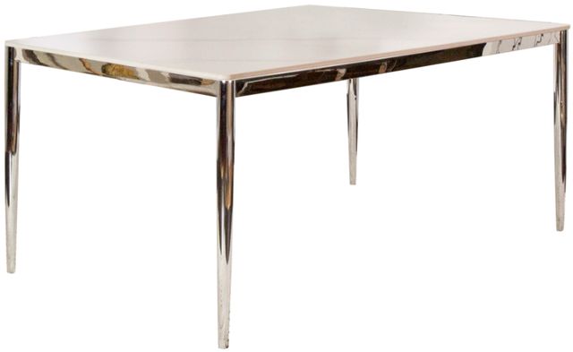 Cramco Atom Sintered Stone Top 70" Dining Table with Chrome Base-0