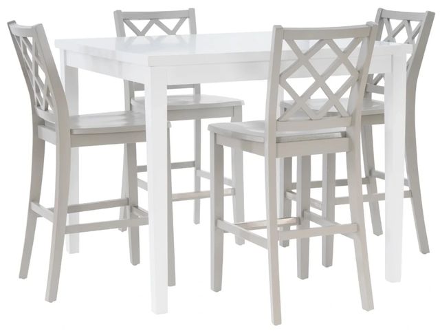 Powell® Maui 5-Piece Gray/White Counter Dining Set-0