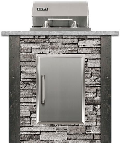 Coyote® Outdoor Living 3 ft Stacked Stone Gray Electric Island
