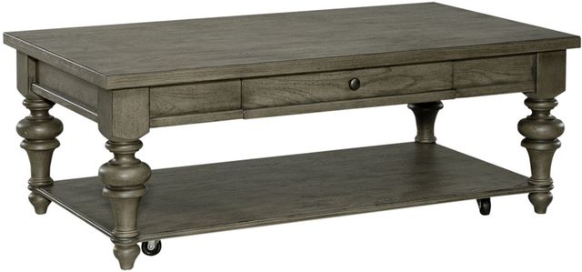 Liberty Furniture Americana Farmhouse 3-Piece Dusty Taupe Occasional Table Set-1