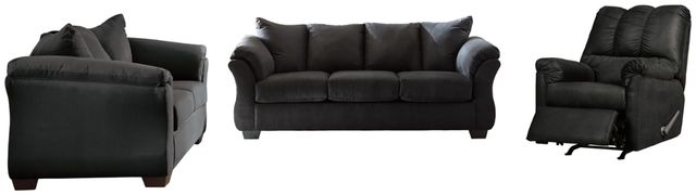 Signature Design by Ashley® Darcy 3-Piece Black Living Room Seating Set-1
