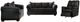 Signature Design by Ashley® Darcy 3-Piece Black Living Room Seating Set-1