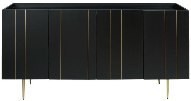Signature Design by Ashley® Brentburn Black/Gold Accent Cabinet-2