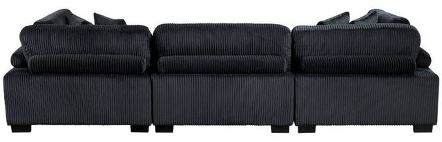 Homelegance® Traverse 3-Piece Black Sectional Sofa-2