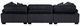 Homelegance® Traverse 3-Piece Black Sectional Sofa-2