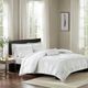 Olliix by Madison Park 4 Piece White King/California Nicolette Cotton Seersucker Duvet Cover Set-0