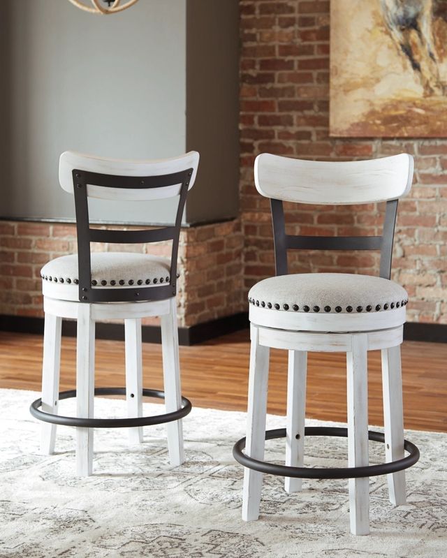 Signature Design by Ashley® Valebeck 5-Piece White Counter Height Dining Set-3