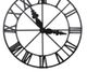 A & B Home Matte Black Faux Clock Wall Clock-1