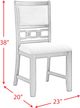 Elements International Amherst Gray Dining Side Chairs-3