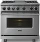 Viking® 7 Series 36" Stainless Steel Pro Style Dual Fuel Range-2