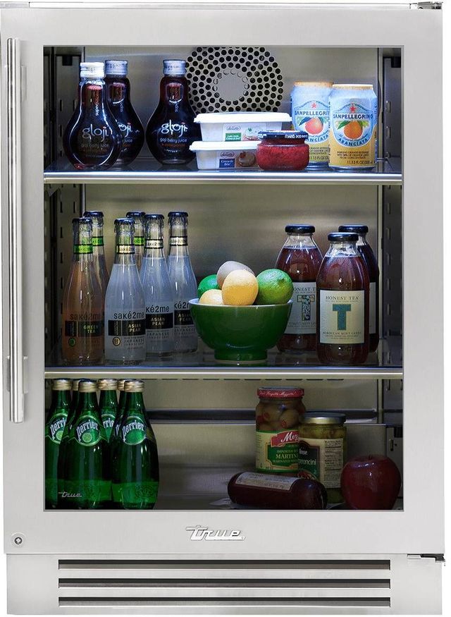 True® 24" 5.6 Cu. Ft. Stainless Steel Under Counter Refrigerator-0