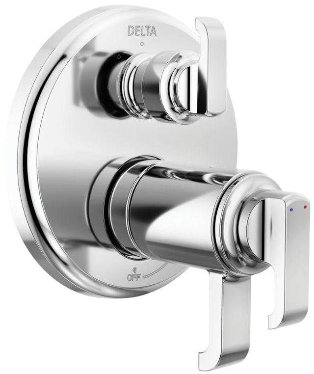 Delta Tetra® TempAssure 17T Series Lumicoat® Chrome 3-Setting Integrated Diverter Trim-0