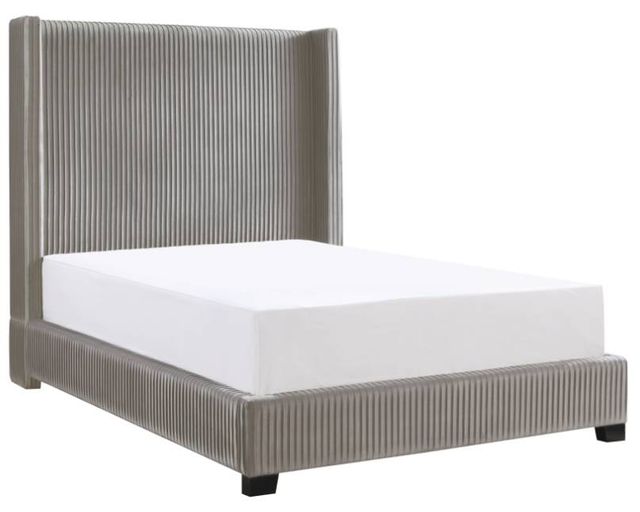 Mazin Furniture Glenbury Taupe Full Upholstered Panel Bed-0