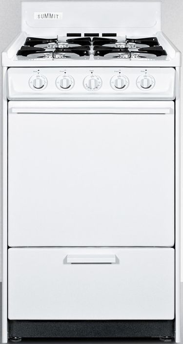 Summit® 20" White Freestanding Gas Range-0