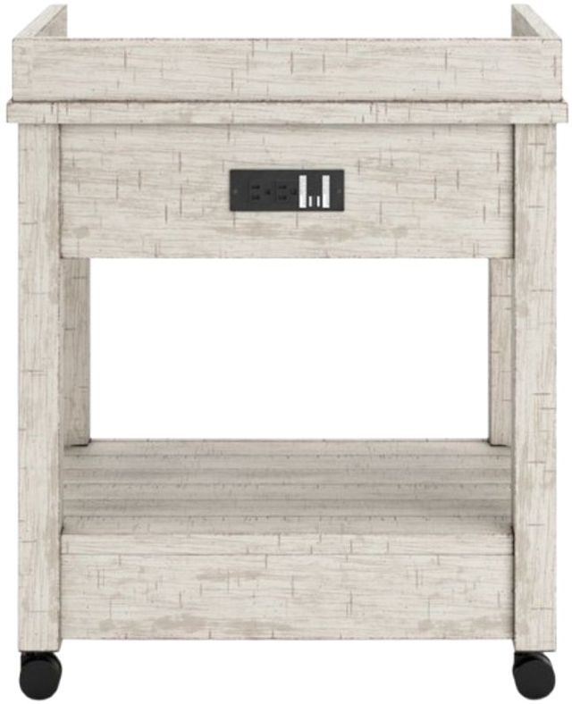 Signature Design by Ashley® Carynhurst Distressed Whitewash Printer Stand-3