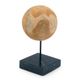 Moe's Home Collection Round Teak Ball On Black Marble Base-0