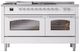 Ilve® Nostalgie II Series 60" White Pro Style Dual Fuel Range-1