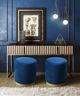 TOV Furniture Opal Navy Velvet Gold Base Ottoman-1