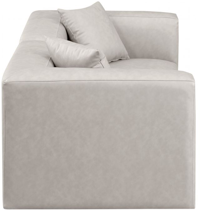 Meridian Furniture Cube 2-Piece Cream Leather Modular Sofa-4