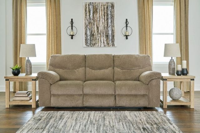front view of the Signature Design by Ashley® Alphons Briar Reclining Sofa