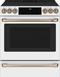 Café™ 30" Matte White Slide In Induction Range