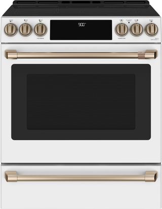 Café™ 30" Matte White Slide In Induction Range