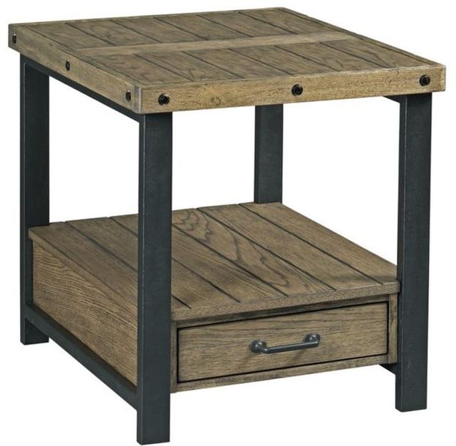 Creek Side Customs Customizable Workbench 5-Piece Rustic Brown Living Room Table Set-4
