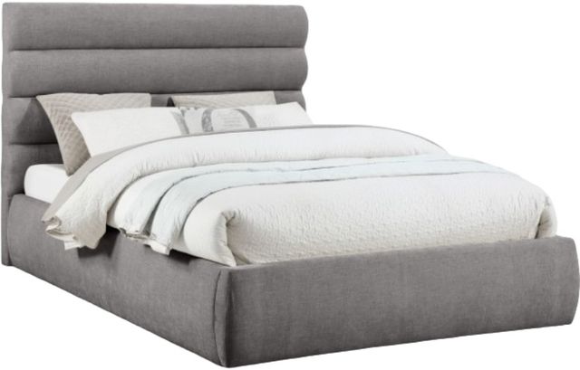 Meridian Furniture Adam Grey Queen 52" Upholstered Panel Bed-0
