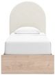 Signature Design by Ashley® Arloster Tan/White Twin Upholstered Panel Bed-2