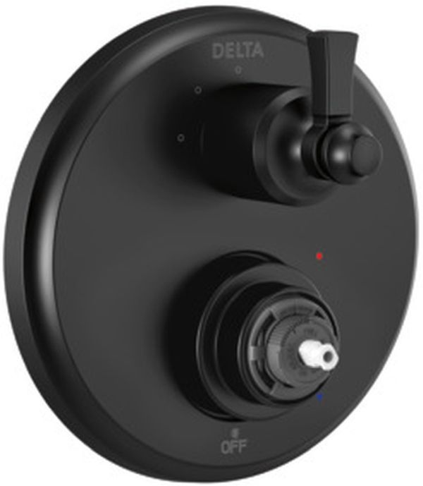 Delta Dorval® Monitor® 14 Series Matte Black 2-Handle Valve Trim with 3-Setting Diverter-0