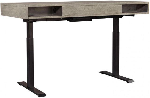 aspenhome® Platinum Gray Linen Lift Top Desk-1