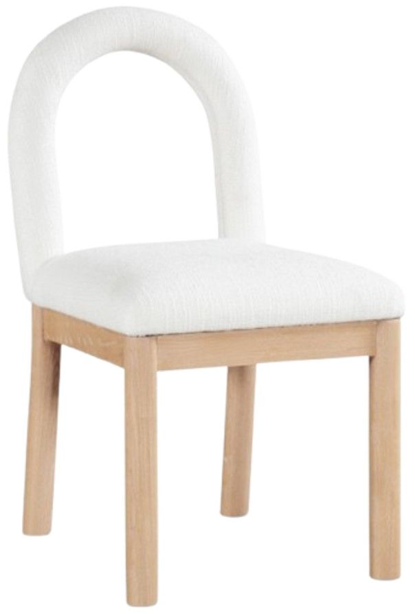 Meridian Furniture Conrad Cream/Natural Upholstered Dining Side Chair-0