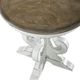 Liberty Furniture Magnolia Manor Weathered Bark Round End Table with Antique White Base-4