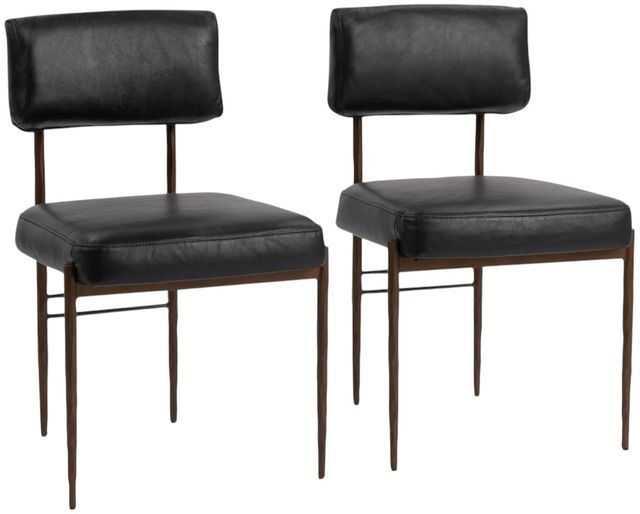 Classic Home Kester 2-Piece Jet Black Dining Chair Set-0
