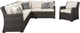Signature Design by Ashley® Easy Isle 3-Piece Dark Brown Sectional with Cushions-1