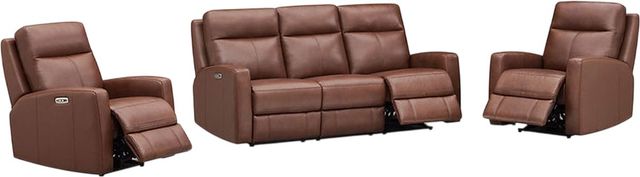 Aurora Furniture Muskoka Pecan Power Reclining Sofa-1