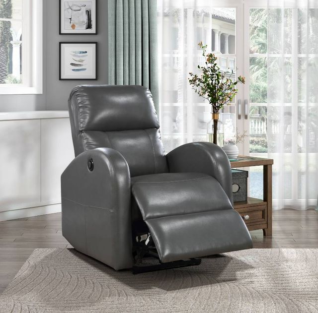 Homelegance® Wiley Gray Power Reclining Chair-1