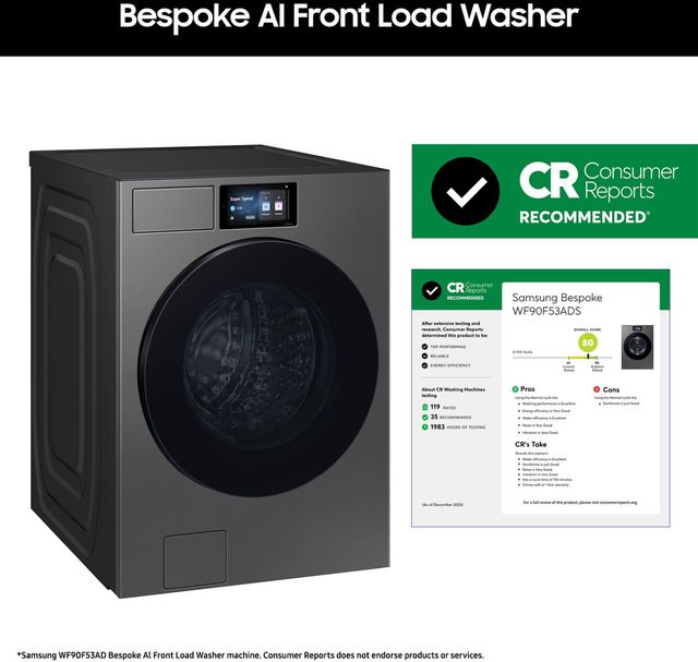 Samsung Bespoke AI 5.3 Cu. Ft. Dark Steel Front Load Washer with AI Home and AI OptiWash™-3
